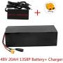 Wnicek 48V 20Ah E-Bike Lithium Battery Pack 13S 8P 20000mAh Li-ion Battery with Charger Suitable for Motors Within 1200W Fit for Electric Scooter Electric Motorcycle Electric Tricycle