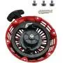 GX160 Pull Start Assembly w/Recoil Starter Rope for Honda GX200 GX120 Pull Cord Replacement Red 28400-Z0T-003ZB 28400-ZH8-023ZB 28400-Z4M-305ZB