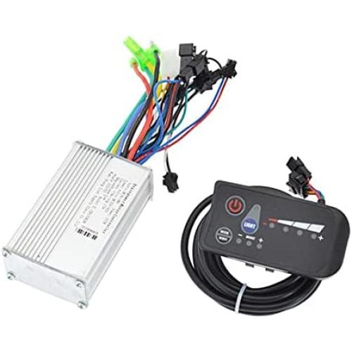 OVNSHVN Brushless Motor Controller 48V 250W/350W E-Bike Brushless Motor Controller for Electric Bicycle Scooter Universal with 810 SM LED Display Panel, Black & silver OVNSHVN Brushless Motor Controller 48V 250W/350W E-Bike Brushless Motor Controller for Electric Bicycle Scooter Universal with 810 SM LED Display Panel, Black & silver