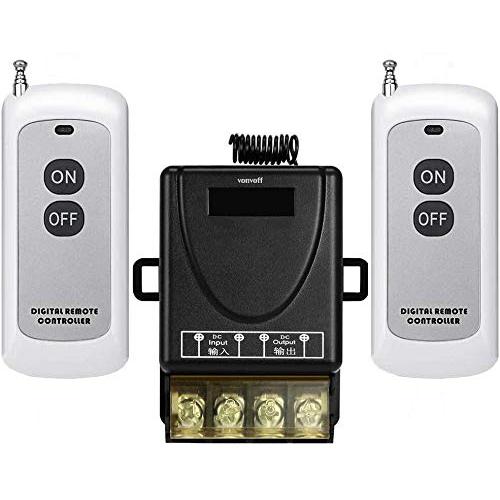 VONVOFF Wireless Remote Switch,with 984FT Long Range DC12V/24V/48V/72V Switch for Anti-Theft Alarms, Security Systems Roller Lind Door,Gate Barriers,Motor Cycles etc (12V Remote Switch) VONVOFF Wireless Remote Switch,with 984FT Long Range DC12V/24V/48V/72V Switch for Anti-Theft Alarms, Security Systems Roller Lind Door,Gate Barriers,Motor Cycles etc (12V Remote Switch)