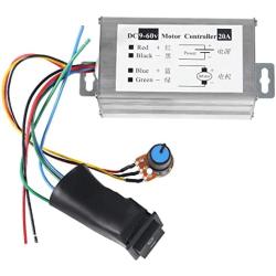 2pcs DC Motor Speed Controller, Brush Motor Driver Controls Module DC 9V-60V 12V 24V 36V 48V 60V Motor Pulse Width Modulator Regulator 20A 1200W PWM Monitor Dimmer Governor with Switch & Knob