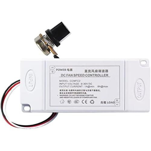 uniquegoods DC 12V 24V 8A Max DC Fan Speed Controller Adjustable Variable Regulator for Fan Pump Oven Blower