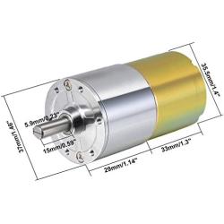 uxcell 24V DC 20 RPM Gear Motor High Torque Electric Reduction Gearbox Centric Output Shaft