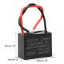 BEEYUIHF CBB61 Fan Capacitor 4.0UF 450V AC 50/60Hz 2 Wire for Fan/Ceiling Fan Motor Start Run Capacitance(Pack of 2Pcs) BEEYUIHF CBB61 Fan Capacitor 4.0UF 450V AC 50/60Hz 2 Wire for Fan/Ceiling Fan Motor Start Run Capacitance(Pack of 2Pcs)