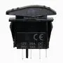 4 Pin Marine Grade ON-Off-ON/Open-Close/in-Out Momentary Rocker Switch with Blue LED Light and Etched Arrow Symbols DC 12V/20A, 24V/10A from U.S. SOLID
