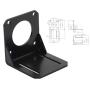 JIUWU 4pcs 57 Stepper Motor Nema 23 Fixed Seat, Nema 23 Stepper Motor Steel Mounting Bracket, Stepper Motor Bracket with Mounting Screws