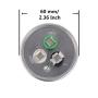 BOJACK 40+5 uF 40/5 MFD ±6% 370V/440 VAC CBB65 Dual Run Circular Start Capacitor for AC Motor Run or Fan Start or Condenser Straight
