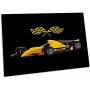 3dRose Crossed Motor Racing Flags, Racing car. Yellow Black. - Desk Pad Place Mats (dpd-323665-1)
