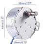 2PCS Cup Turner Motor Synchronous Synchron Motor 50/60Hz AC 100~127V CCW/CW 4W with 7mm Flexible Coupling Connector for Hand-Made, School Project, Model (5-6RPM)