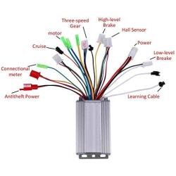 Pangocho Jinchao-Dc Motor 1Pcs Brushless DC Motor Controller, for Electric Bicycle E-Bike Scooter Brushless Controller, 36V/48V 350W, Easy to Install
