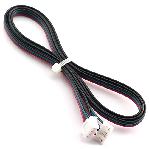 Magic&shell 4pcs 1M HX2.54 4pin to 6pin White Terminal Cable Connector for 3D Printer Stepper Motor