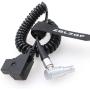 ZBLZGP D-tap to Right Angle 0B 6 Pin Male Power Cable for DJI Wireless Focus Motor (Elbow Coiled Cable)