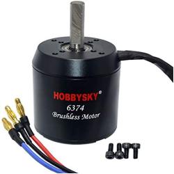 Hobbysky 6374 230KV Brushless Outrunner Motor Belt Drive Motor with Closed Cover for DIY Electric Skateboard Electric Bike Mini Scooter Surfboard
