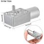 uxcell DC 12V 6RPM Worm Gear Motor 6mm Female Shaft High Torque Turbine Reducer
