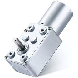 Greartisan DC 12V 3RPM Turbo Worm Geared Motor High Torque Turbine Worm Gear Box Reduction Motor 6mm Shaft JSX843-370