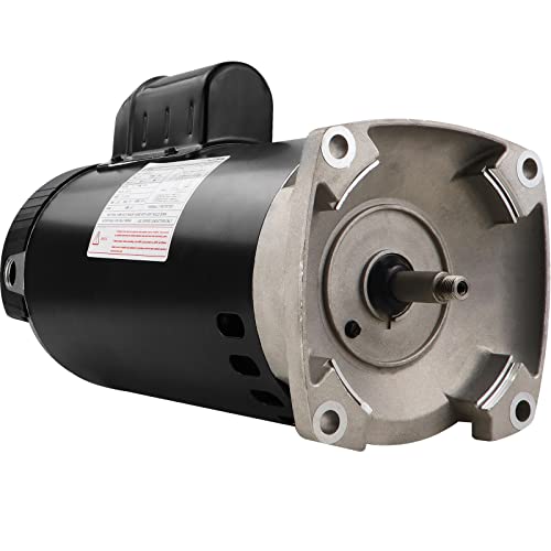 B2854 Square Flange Pool Motor,1-1/2 HP,3450 RPM, 8.0/16.0 Amps, 1.1 Service Factor, 56Y Frame, PSC, ODP Enclosure, Pool and Spa Pump Motor