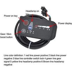 OVNSHVN Brushless Motor Controller 48V 250W/350W E-Bike Brushless Motor Controller for Electric Bicycle Scooter Universal with 810 SM LED Display Panel, Black & silver