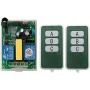 Calvas NEW AC220V 2CH 10A Radio Controller Motor Positive &negative RF Wireless Remote Control Switch 2 Transmitter +1 Receiver