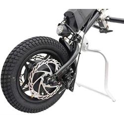 CONHIS MOTOR Wheelchair Tractor 36V 250W 350W 500W 12inch Electric Handcycle Wheelchair Attachment Handbike DIY Conversion Kit with 8.8AH or 10.4AH or 11.6AH Battery (36V 500W, 11.6AH Battery)