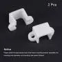 MECCANIXITY Motor Mounting Bracket Motor Base 11.5mm White with Screws Nuts for N20 Micro Gear Motor 2 Pack