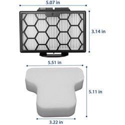 LemonQueen AZ351 Vacuum Filter Replacement Kit for Shark Self-Cleaning Brushroll & DuoClean PowerFins Canister Vacuum CZ2001, CZ351, Replace Part XHPCZ350, XFFKCZ350, 2 Post-Motor Filters, 4 Foam Filters