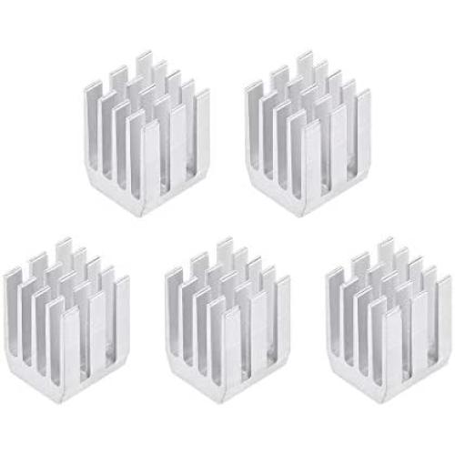 uxcell Electronic Radiators Heatsink for Stepper Motor,3D Printer 9x9x12mm Silver 5pcs