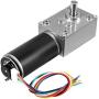 uxcell DC 24V 74RPM 25Kg.cm Self-Locking Worm Gear Motor with Encoder and Cable, High Torque Speed Reduction Motor