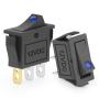 QCQIANG 2PCS AC 16A 250V 20A 125V Rocker Switch with Blue LED Light, Rocker Button Switch for Cars, Motorcycles, Vacuum Cleaners