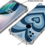 Compatible with One Plus Nord N10 5G Blue Heart Case,Blue Love Heart Painting Art Coffee Latte Swirls Valentines Phone Case for Men Women Girl,Soft TPU Cool Trendy Case for One Plus