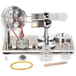 Sunnytech Hot Air Stirling Engine Motor Model Educational Toy Electricity Generator Colorful LED (SC001)