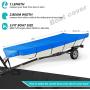 WFLNHB 600D Marine Grade Heavy Duty Trailerable Boat Cover Replacement for Jon Boat-Bule