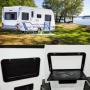 yeshine RV Table RV Foldable Picnic Table Motorhome RV Folding Wall Table，RV Folding Wall-Mounted Drop-Leaf Table External Lockable Wall Table Aluminium Alloy Floating Wall Table For Campervan Trailer