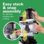 Hamilton Beach Electric Indoor Searing Grill, 6-Serving, Extra-Large Drip Tray, Stainless Steel & 12-Cup Stack & Snap Food Processor & Vegetable Chopper, Black (70725A)