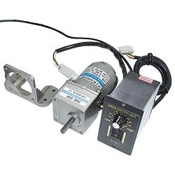 Bemonoc AC 110V Motor 50/60HZ 22/28 RPM Adjustable Variable Gear Reducer Motor with AC Speed Controller CW CCW for Industry