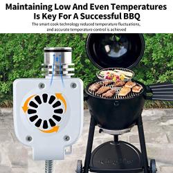 BBQ Temperature Controller, Briidea Digital Meat Thermometer, Automatic Smoker Fan Controller with Dual Probe for Big Green Egg, Primo, Kamodo Joe, Cypress Grill, Ceramic Grills