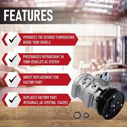 Replacement AC Compressor - Compatible with Toyota Tacoma 2005-2015 - Replaces 51140043, 60-01927NA, 1140202, 1140036-05, 06, 07, 08, 09, 10, 11, 12, 13, 14, 15