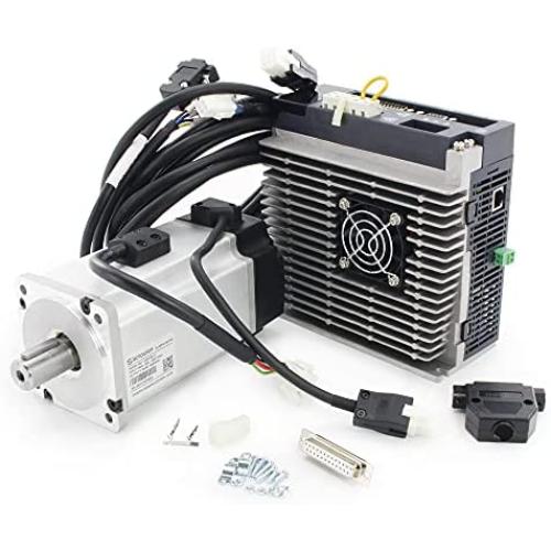750W AC Servo Motor Kit 3000rpm 2.39Nm 4.8A with Servo Driver System Controller Kit 220V with Brake with Encoder Cable for Engraving Machine/Robot/Industrial Equipment (750W with brake)
