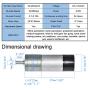 Encoder Metal Gearmotor 12V DC High Speed 130RPM Gear Motor with Encoder for Arduino and 3D Printers