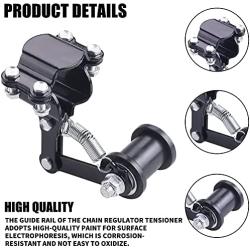 CNCMOTOK Universal Motorcycle Chain Adjuster Tensioner Guide with three Backup guide wheels Dirt Pit Pro Dirt Bike 4 wheeler