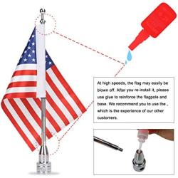 1 Pair Motorcycle American Flag Mount Kit and Durable 6