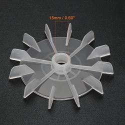 uxcell Motor Fan Blade 120mmx15mm D Shape Bore White Engineering Plastic with 12 Vanes 2pcs