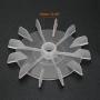 uxcell Motor Fan Blade 120mmx15mm Round Shape Bore White Engineering Plastic with 12 Vanes