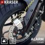 KRASER KR10S Motorcycle Lock with Alarm 120dB Anti Theft Alarm Lock, Approved Disc Brake Lock Security for Motorcycles, Disc Lock Motorcycle Motorbike Scooter, Locking Shaft ø10, Stainless Steel