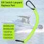 8M0092850 Boat Kill Switch Lanyard Replacement for Mercruiser Marine Boat Emergency Stop Switch Safety Lanyard Cord 49 Inch/125 Long -Replace 15920T54 15920A54 (Aluminum Alloy Clip Green 1Pcs)