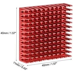 uxcell Electronic Radiators Heatsink for Stepper Motor,3D Printer 40x40x11mm Red 10pcs