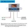 XH-W3001 Digital LED Temperature Controller Module Digital Thermostat Switch with Waterproof Probe Programmable Heating Cooling Electronic Thermostat Range from -50℃ to 110℃ (12V 10A 120W) (4 Pieces)