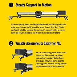 Zeapon Micro 2 E800 Motorized Camera Slider, Zeapon Camera Track Slider, Double Distance Video Slider, Travel Distance 94cm/37in, Max.Payload 8kg/18lbs, Support APP Control, Motor Power-Off Protection