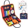 Busy Board for Toddlers 1 2 3 4 Montessori Toys 15 in 1 Travel Toys for Toddlers Sensory Learning Education Toys Activities Board for Fine Dress Motor Skills Gifts for Boys Girls
