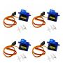 #10Gtek# SG90 9g Micro servo Motor for RC Helicopter Airplane car Boat Robot Controls Compatible with Arduino Raspberry Pi, Pack of 4