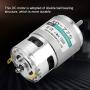XD-775 DC Motor 12V, High Torque DC Motor High Speed 10000rpm Double Ball Bearing Motor, Low Noise Gear Motor for Small Lathe, Precision Machine Battery Car